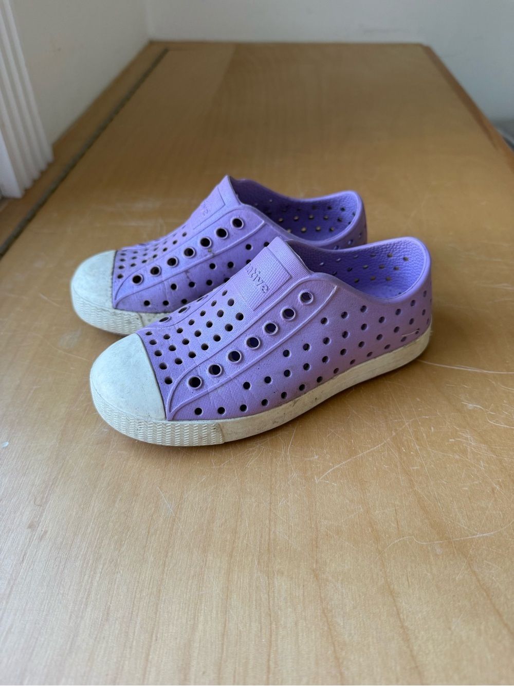Kids Purple Native Slip-On Sneakers